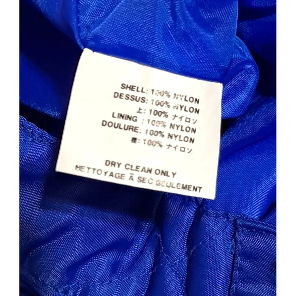 Vtg 80s Mellow Yellow Quilted Pants‎ Ski Snow Winter Womens T3 Blue - Picture 9 of 9
